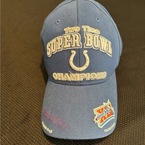 Indianapolis Colts Blue Super Bowl Champions Cap MINT Velcro strap
